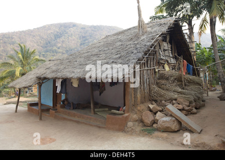 Capanna tribali, Orissa, India Foto Stock