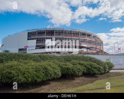 La costruzione del nuovo velodromo e multi sports venue a Derby, Derbyshire, Regno Unito, Gran Bretagna Foto Stock