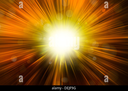 Luminosa esplosione di sfondo luminoso Foto Stock