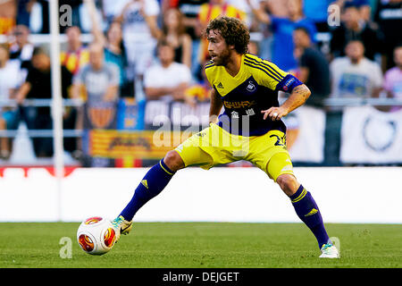 Valencia, Spagna. Xix Sep, 2013. Durante l'Europa League tra Valencia e Swansea City dal Mestalla stadio. Credito: Azione Sport Plus/Alamy Live News Foto Stock