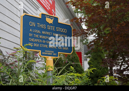 Woodstock, New York - uno di una serie di unofficial marcatori storico eretto da artista Norm Magnusson. Foto Stock