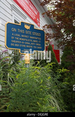 Woodstock, New York - uno di una serie di unofficial marcatori storico eretto da artista Norm Magnusson. Foto Stock