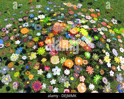 Barrington Ct Summer Flower Art in ceramica Somerset proprietà NT England Regno Unito Foto Stock