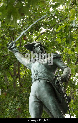 Un coraggioso statua in bronzo del Comandante napoleonico il Maresciallo Ney, creato dallo scultore François Rude nel 1853. Situato a Port Royal di Parigi, Francia Foto Stock