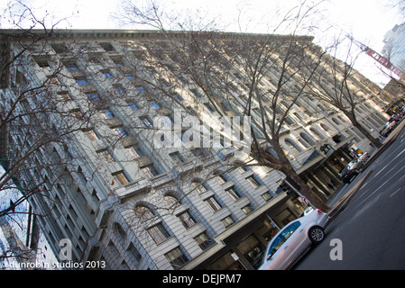 Il forum building 1920"2 architettura georgiana flinders melbourne e Russell street CBD. Foto Stock