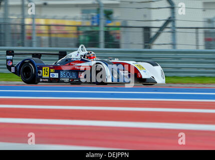 Austin, TX, Stati Uniti d'America. Xix Sep, 2013. Settembre 19, 2013 .Alan Wilzig / New York, NY (M) di BISJOUX/ Performance Tech BISJOUX/ BlackBerry 10/ prestazioni di guida Tech #15 IMSA prototipo Lite 2 prototipi LITES registrato qualifica durante la International Sports Car Weekend in Austin, TX. Credito: csm/Alamy Live News Foto Stock