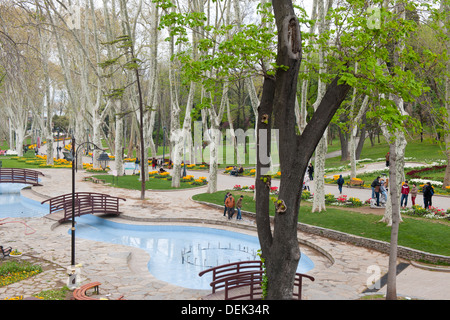 Istanbul, Sultanahmed, Gülhane Park im Frühling Foto Stock