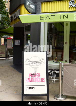 Byron buon hamburger store a Manchester REGNO UNITO Foto Stock