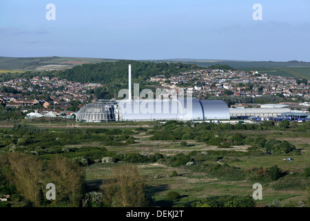 Inceneritore di rifiuti, North Quay, Newhaven, East Sussex. Ufficialmente conosciuta come quella di Newhaven energia impianto di recupero. Foto Stock