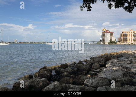 Sarasota Bay sulla costa della Florida Foto Stock