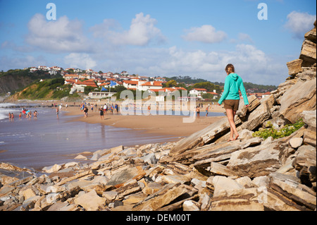 Spiaggia a Bidart Francia Foto Stock