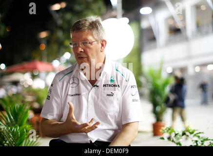 Singapore. Xx Settembre 2013. Motorsports: FIA Formula One World Championship 2013, il Grand Prix di Singapore, Ross Brawn (GBR, Mercedes AMG Petronas Team di F1), il credito: dpa picture alliance/Alamy Live News Foto Stock