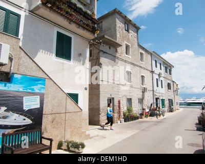 Case tradizionali, Tribunj, Croazia Foto Stock