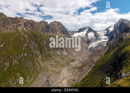 Vista delle Alpi austriache nei pressi di Obergurgl Tirolo Austria Europa Foto Stock