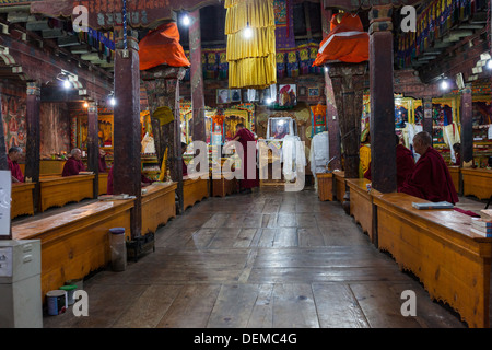 Un monaco buddista provincia del Ladakh. Himalaya indiano. Foto Stock