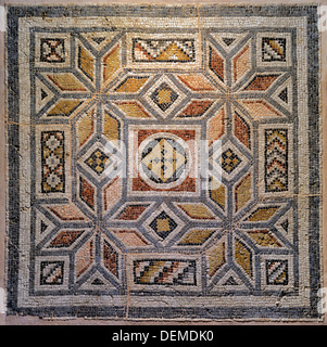 Disegno geometrico Zeugma mosaico Museo di Gaziantep Turchia Foto Stock