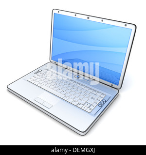 Laptop, computer-immagine generata (fatto in 3d) Foto Stock