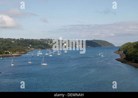 Menai Stretto di Menai Bridge Isola di Anglesey nel Galles REGNO UNITO Foto Stock