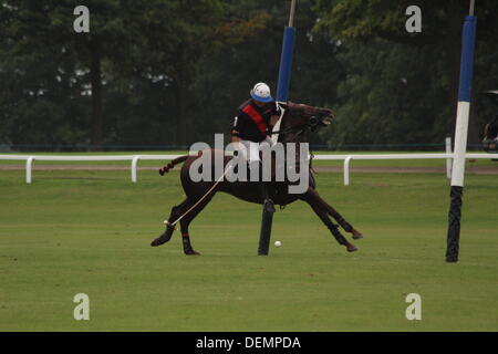 Berkshire, Regno Unito. Il 21 settembre 2013. Royal County of Berkshire Polo Club - Oman aria Trofeo Lambourne Credito: Ernst Klinker/Alamy Live News Foto Stock