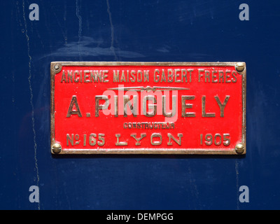 Chemin de fer de la Baie de la Somme, Ancienne Maison Gabert Fr A8res A Pinguely constructeur n165 Lyon 1905, -009 Foto Stock
