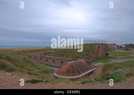 La vecchia fortezza, Shoreham dal mare, West Sussex, in Inghilterra, Regno Unito Foto Stock