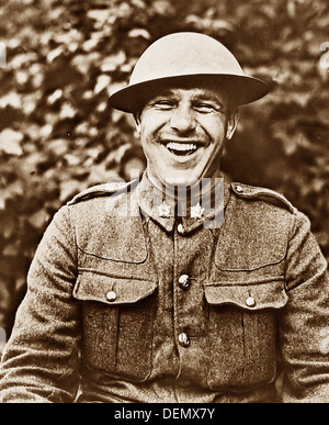 Un soldato canadese durante il WW1 Foto Stock