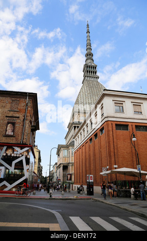 La Mole Antonelliana simbolo della città di Torino e la casa del Museo Nazionale del Cinema Foto Stock