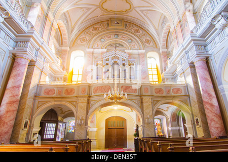 Trinità santa chiesa cattolica in Sibiu Hermannstadt (Sibiu) vista interna Foto Stock