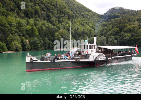 Battello a vapore sul Lago di Wolfgang Foto Stock