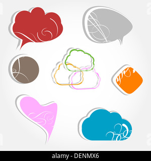 Set di icona di cloud computing concept design Foto Stock