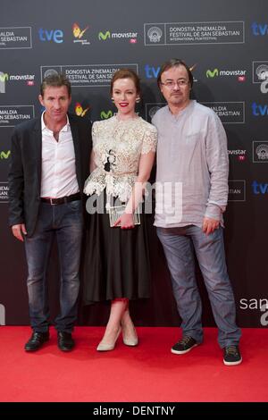 San Sebastian, Spagna. Il 22 settembre, 2013. Antonio de la Torre e Olimpia Melinte partecipare al Premio Donostia a gala della 61a San Sebastian International Film Festival il 22 settembre 2013 a San Sebastian, Spagna. Credit: Jack Abuin/ZUMAPRESS.com/Alamy Live News Foto Stock