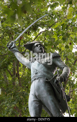 Un coraggioso statua in bronzo del Comandante napoleonico il Maresciallo Ney, creato dallo scultore François Rude nel 1853. Situato a Port Royal di Parigi, Francia Foto Stock