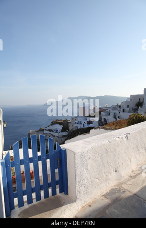 Gate e mare mediterraneo in Grecia Foto Stock