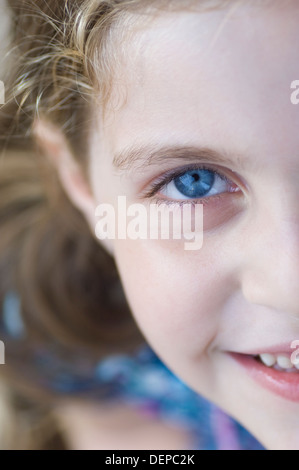 In prossimità di un bel volto della ragazza Foto Stock
