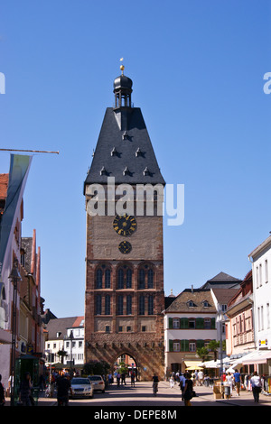 Altportel porta medievale, Speyer, Renania-Palatinato, Germania Foto Stock