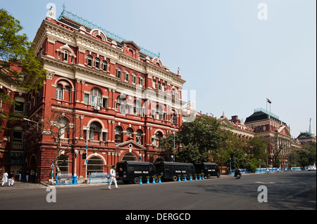 Facciata di un edificio governativo, scrittori edificio, Calcutta, West Bengal, India Foto Stock