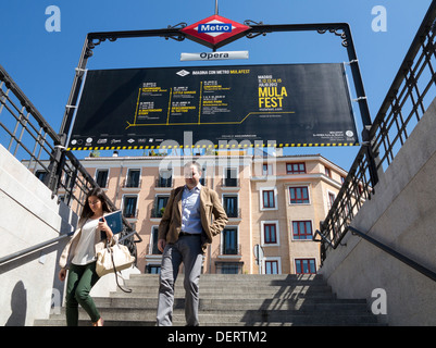 Opera La stazione della metropolitana di Madrid Foto Stock