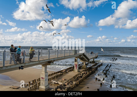 Il molo sul mare di fronte Swetlogorsk, Russia Foto Stock