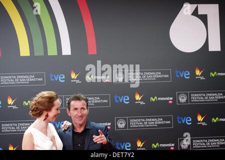 San Sebastian, Spagna. 23 sett, 2013. Attore Antonio de la Torre e attrice Olimpia Melinte partecipare a "Canibal' Premiere della 61st San Sebastian International Film Festival il 20 settembre 2013 a San Sebastian, Spagna. Credit: Jack Abuin/ZUMAPRESS.com/Alamy Live News Foto Stock