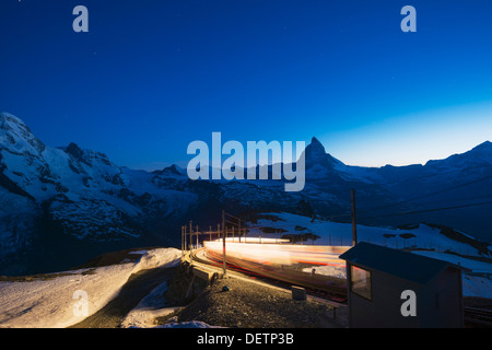 L'Europa, Vallese, alpi svizzere, Svizzera, Zermatt e il Cervino (4478m) Foto Stock