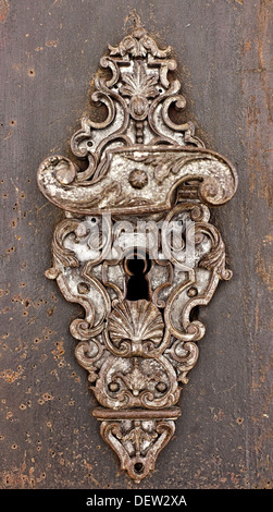 Splendide decorazioni vecchia maniglia della porta Foto Stock