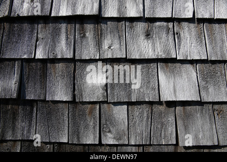 Vecchio scandole di legno Foto Stock