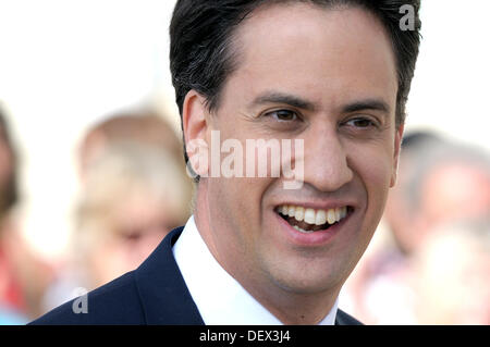 Ed Miliband, leader del lavoro (2010 - 2015) in occasione del congresso del partito laburista la, Brighton, Inghilterra. 24/09/2013. Foto Stock