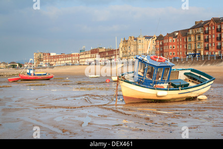 Barche ormeggiate a Morecambe Lancashire Inghilterra UK Europa Foto Stock