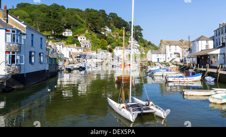 Porto storico a Polperro Cornwall Inghilterra UK Europa Foto Stock