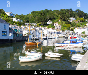 Porto storico a Polperro Cornwall Inghilterra UK Europa Foto Stock