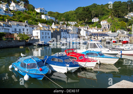 Porto storico a Polperro Cornwall Inghilterra UK Europa Foto Stock