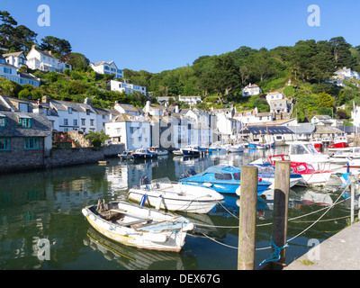 Porto storico a Polperro Cornwall Inghilterra UK Europa Foto Stock