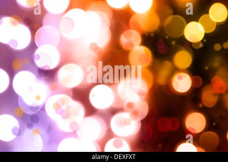 Arancio astratto tono blu sullo sfondo delle luci Foto Stock