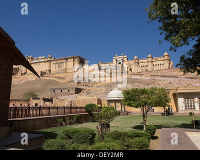 Bella Forte Amber vicino alla città di Jaipur nel Rajastan,l'India Foto Stock